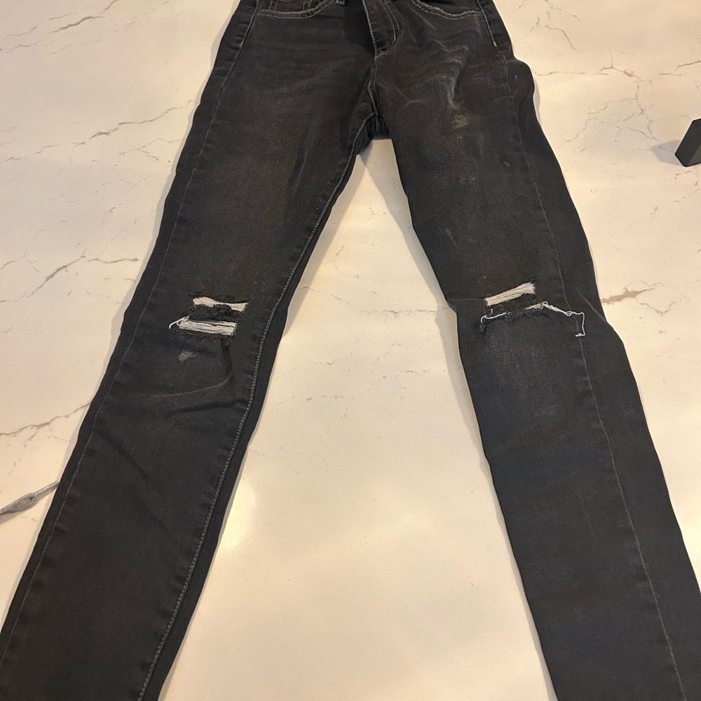 RSQ Black Distressed Kids Casual Bottoms